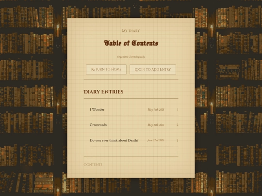 diary-index screenshot