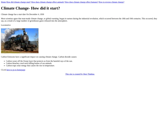 Climate Change/1stsubpage screenshot