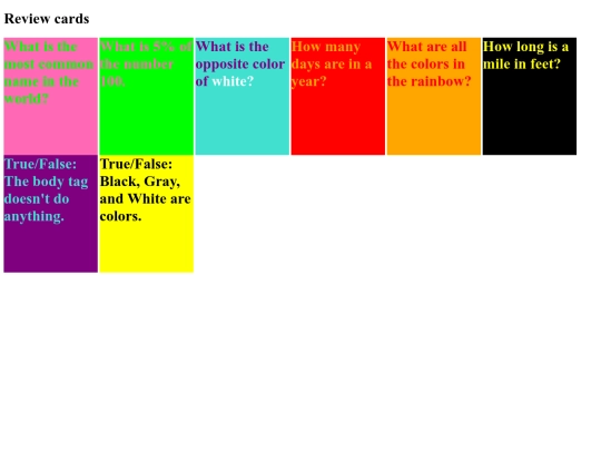 ReviewCards screenshot