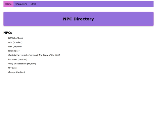 NPCDirectory screenshot