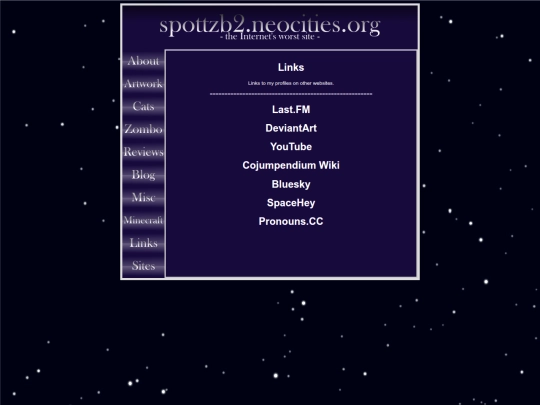 links screenshot