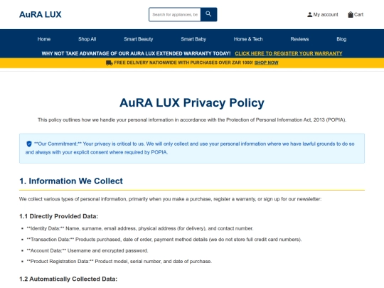 privacy-policy screenshot