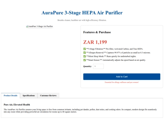 product-air-purifier screenshot