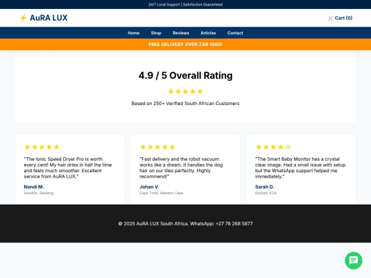 reviews screenshot