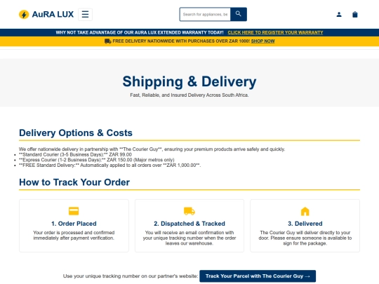 shipping-delivery screenshot