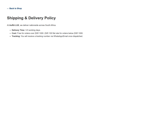 shipping-policy screenshot