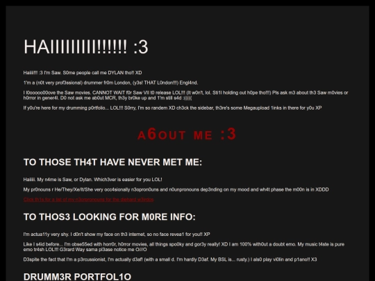 Dylan's Website/homepage screenshot