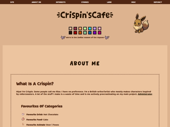 about-me screenshot