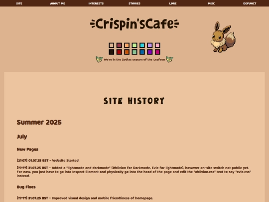 site-history screenshot