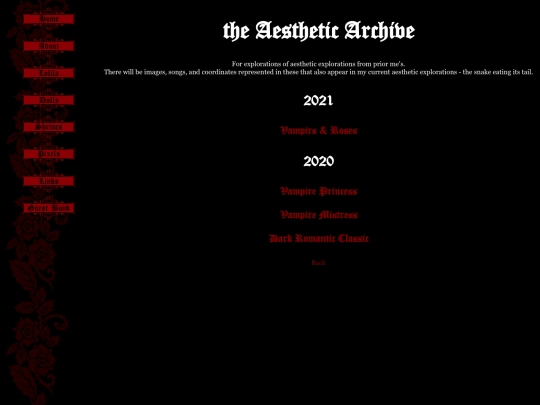 Aesthetics/archive screenshot