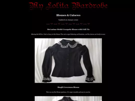 Wardrobe/blouses screenshot