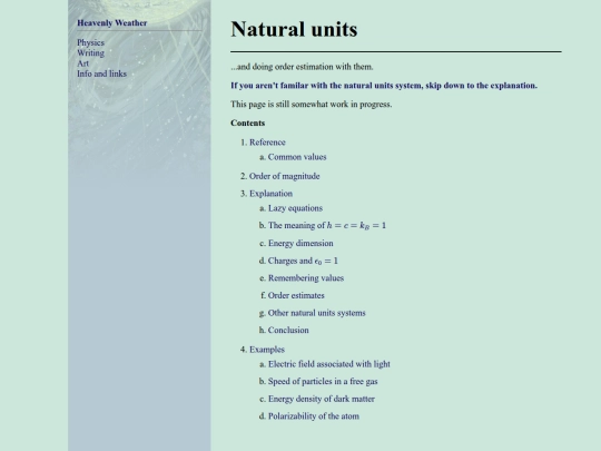 natural-units screenshot