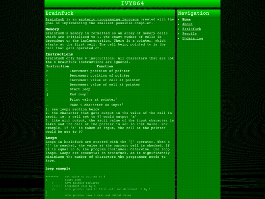 brainfuck screenshot