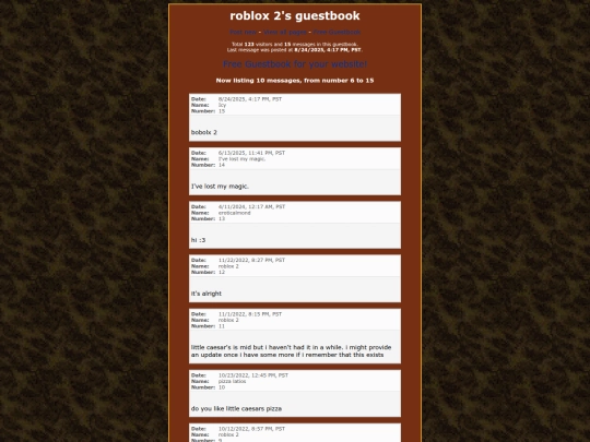 pages/guestbook screenshot