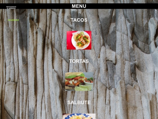 pajina-menu/menu screenshot