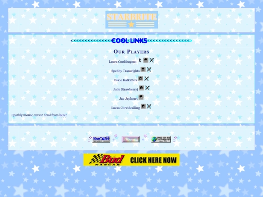 links screenshot