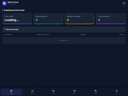 admin screenshot