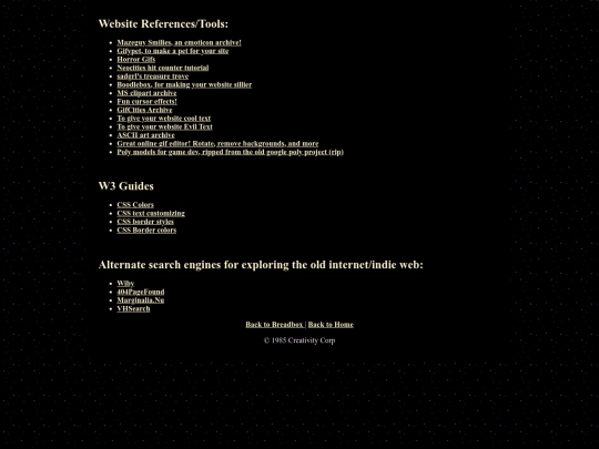 websiterefs screenshot