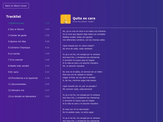 album/list screenshot