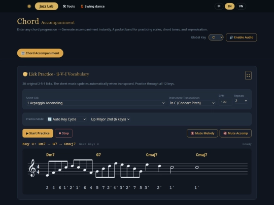 en/jazz-lab-studio screenshot