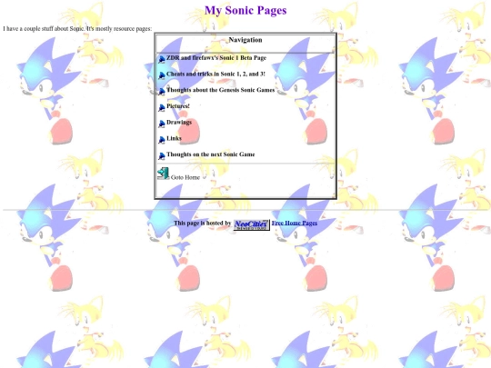 1997web/sonic/sncindex screenshot