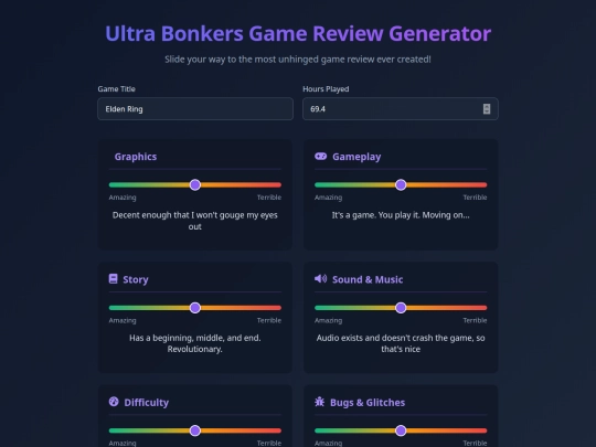 gamerates2 screenshot