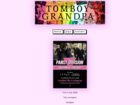 pastgigs screenshot