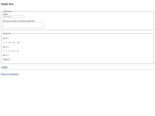 Documents/MathTestForm/MathTestForm screenshot