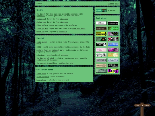 links screenshot