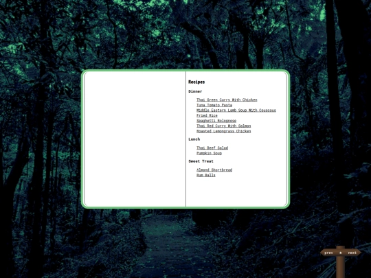 recipes screenshot