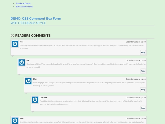 ReVOLVE/commenttest screenshot