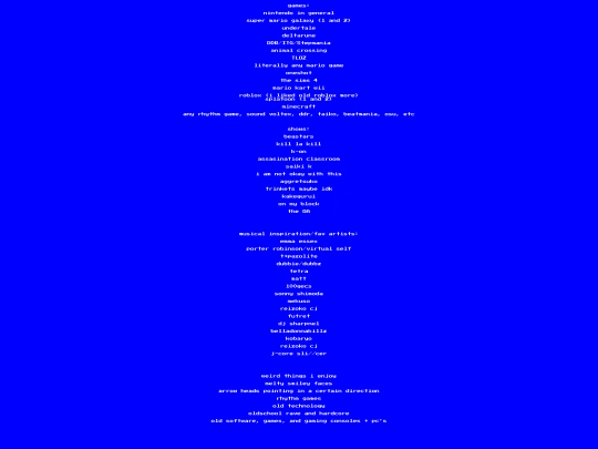 aboutnew/interests screenshot