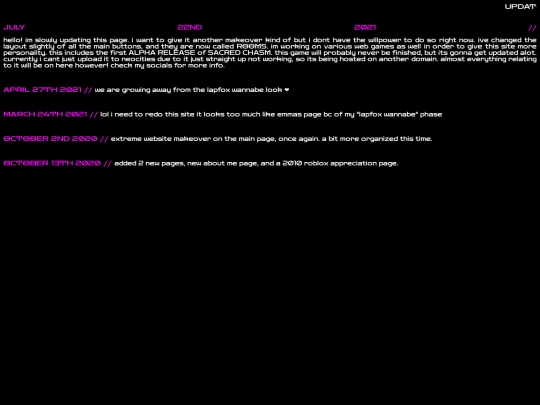 updates screenshot
