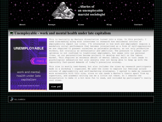 zines/unemployable screenshot