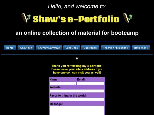 guestbook screenshot