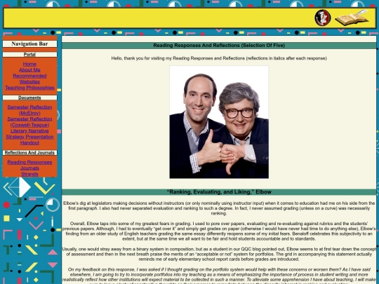 readingresponses screenshot