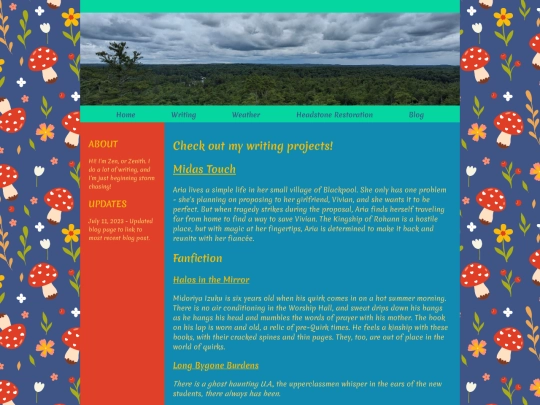 writing screenshot