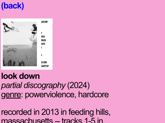 music/look_down/discography screenshot