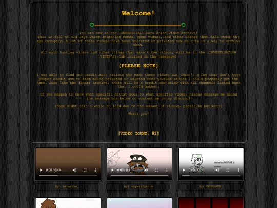 videos screenshot