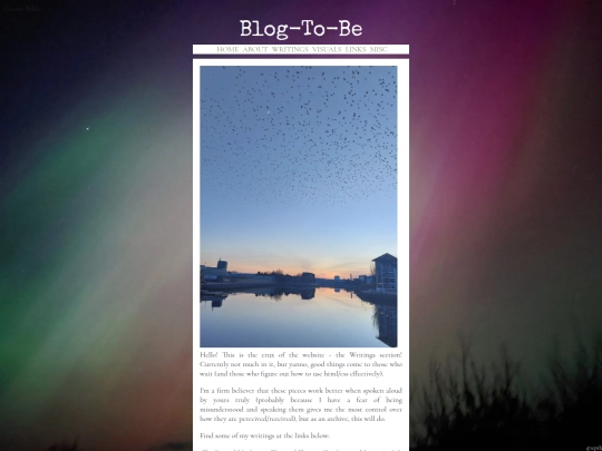 Blog screenshot
