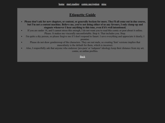 etiquette screenshot