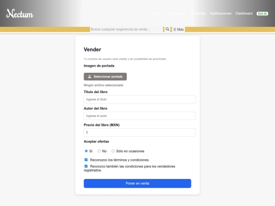 nectum/sell screenshot
