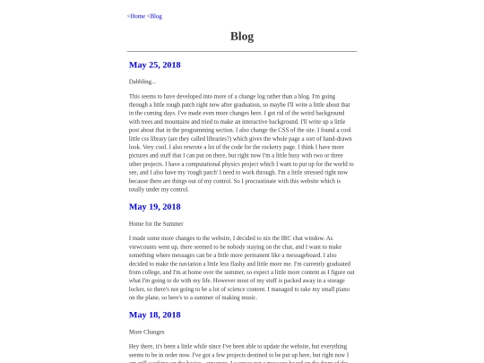 blog/about screenshot