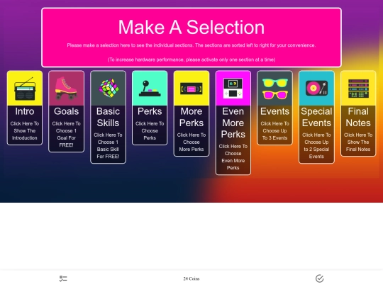 cyoas/eighties screenshot