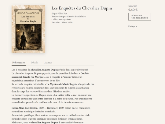 PageChevalierDupin screenshot