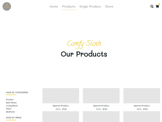 products screenshot