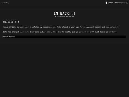 blogs/im-back screenshot