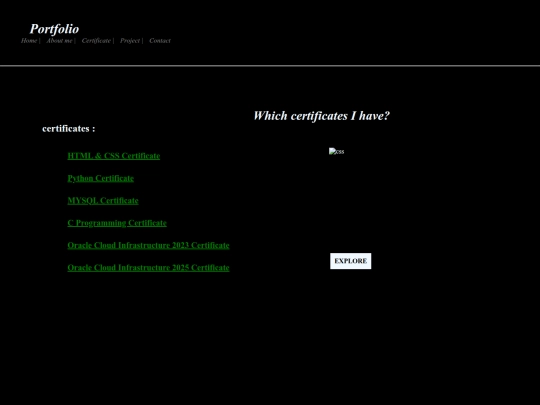 html/portfolio/certificate screenshot