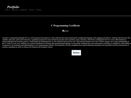 html/portfolio/cprogramming screenshot