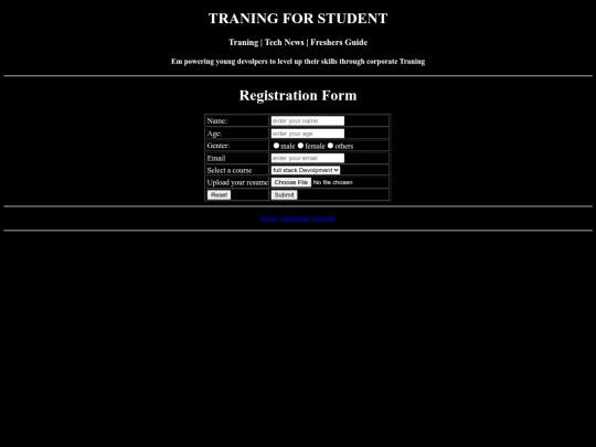 html/register screenshot